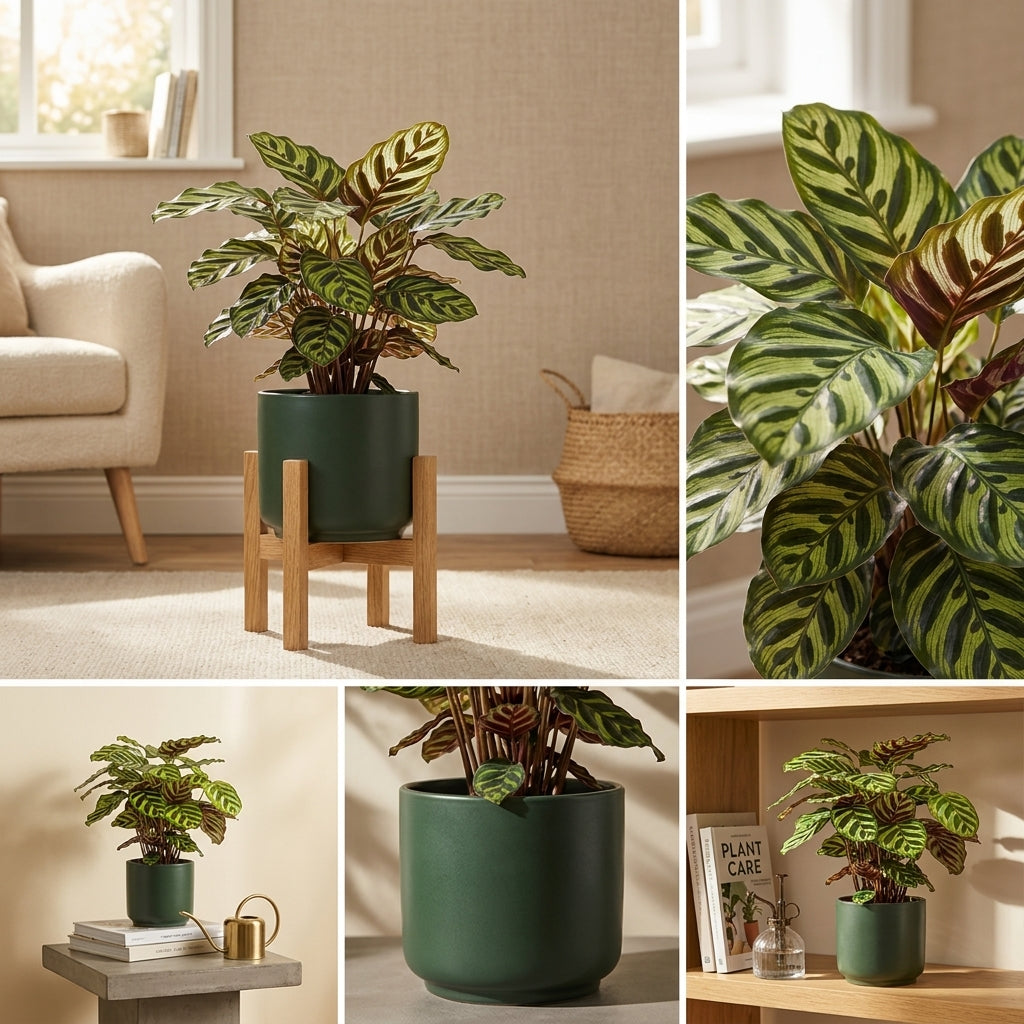 Calathea makoyana groß | Pfauen-Korbmarante 55 cm Zimmerpflanze