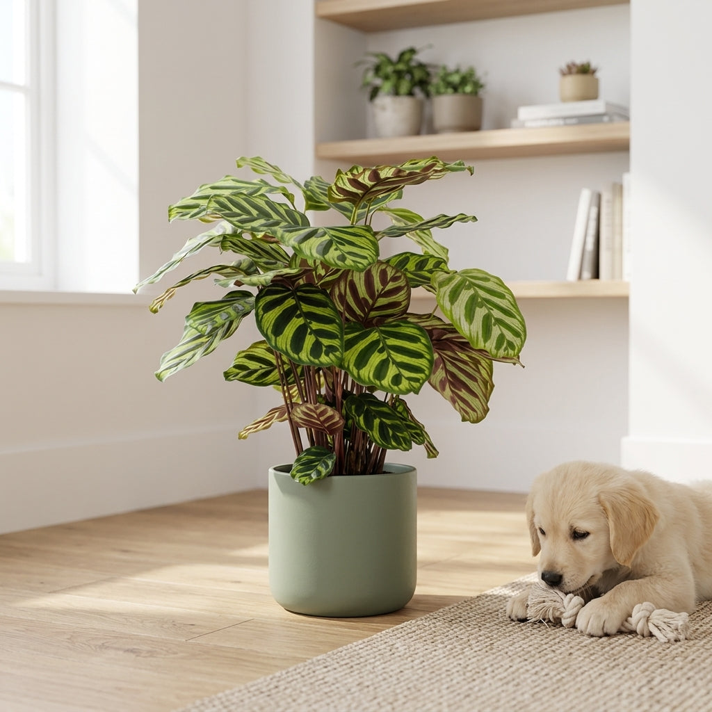 Calathea makoyana groß | Pfauen-Korbmarante 55 cm Zimmerpflanze