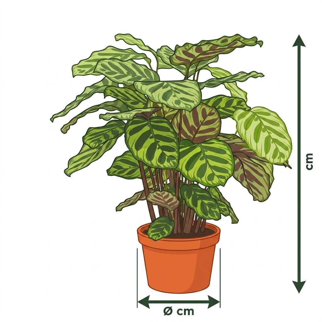 Calathea makoyana groß | Pfauen-Korbmarante 55 cm Zimmerpflanze
