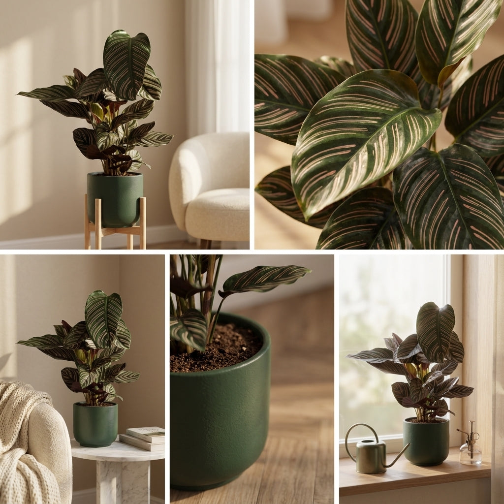 Calathea ornata kaufen | Pinstripe Zimmerpflanze 75 cm groß