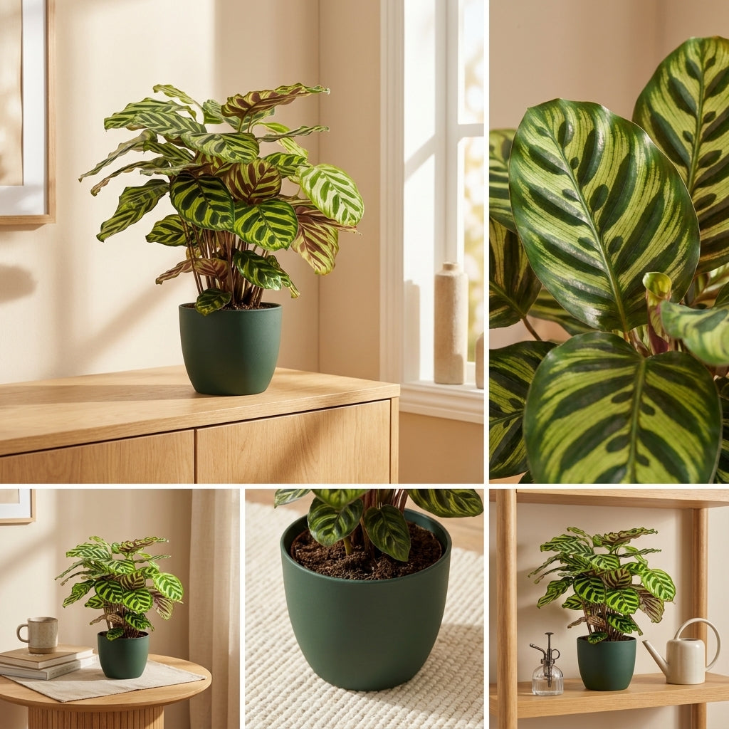 Calathea makoyana kaufen | Pfauen-Korbmarante Zimmerpflanze 45 cm